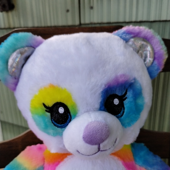 BUILD A BEAR Rainbow Friends Panda Bear Plush Multicolor Doll Stuffed Animal Toy - Picture 5 of 15